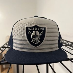 Raiders New Era Stars and Stripes Cap.